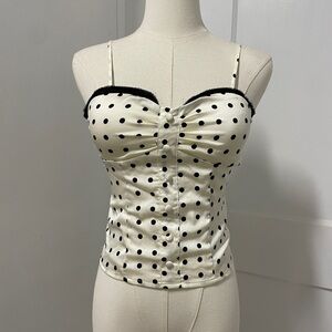 Polka Dot Bustier Top XS